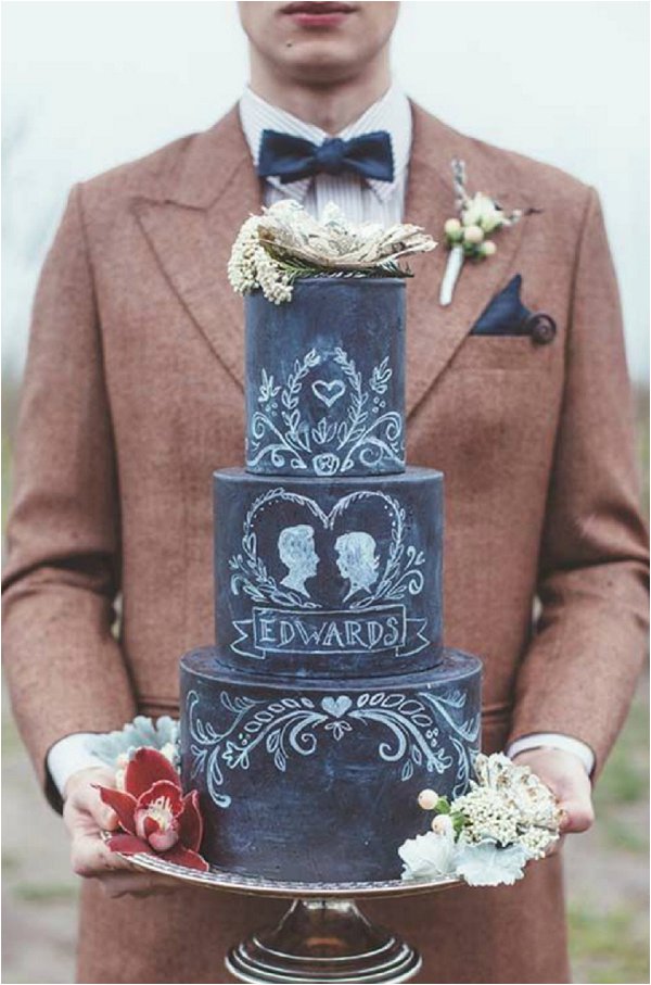 chalkboard cake 2015 wedding cake trends