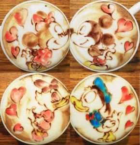 latte art coffee art pumpernickel pixie