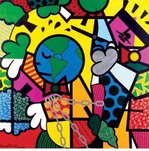 romero britto pop art contemporary art modern art graffiti art pumpernickel pixie