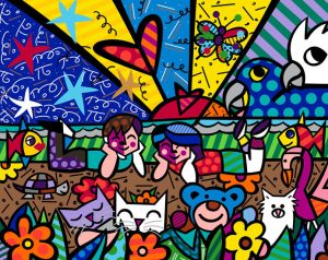 romero britto pop art contemporary art modern art graffiti art pumpernickel pixie