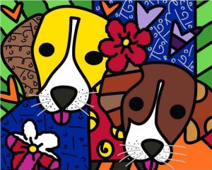 romero britto pop art contemporary art modern art graffiti art pumpernickel pixie