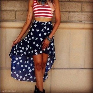july 4 us independence day fourth of july fashion style clothes accessories bikini nails scarf hoodie socks heels boho cape shorts jacket skirt jeans headband summer beach holidays stars and stripes red blue white nautical on pumpernickel pixie 