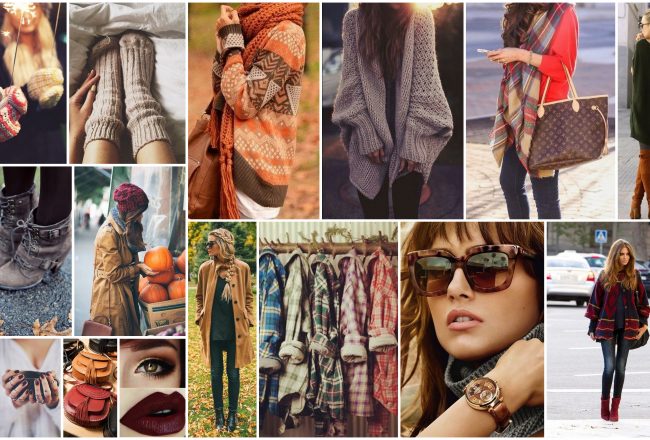 fall, autumn, fashion, accessory, trends, collage, mood board, creative, wardrobe, clothes, shades, beauty, makeup, colors, warm, knits, sweaters, cardigans, bags, sunglasses, layering, scarf, coat, hat, boots, plaid, socks, dark, hair style, pumpernickel pixie