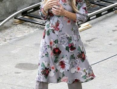 would you wear a dress over your pants, dress over pants, dress, pants, sarah jessica parker, sjp, spring 2015, fall 2015, fashion, style, trends, runway, layered, mix and match, dressing, wearable fashion, celebrity trends, 2015 fashion trends, vogue, pumpernickel pixie