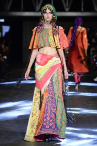 fashion week, spring summer 2016, paris, ready to wear, manish arora, indian fashion designer, india, kitsch, psychedelic, colorful, bohemian, gypsy, disco, hippie, quirky, drama, embellished, fun, happy, sequins, embroidery, tassels, prints, wearable fashion, eye catching, exclusively.com, vogue, runway, pumpernickel pixie