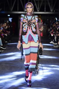 fashion week, spring summer 2016, paris, ready to wear, manish arora, indian fashion designer, india, kitsch, psychedelic, colorful, bohemian, gypsy, disco, hippie, quirky, drama, embellished, fun, happy, sequins, embroidery, tassels, prints, wearable fashion, eye catching, exclusively.com, vogue, runway, pumpernickel pixie