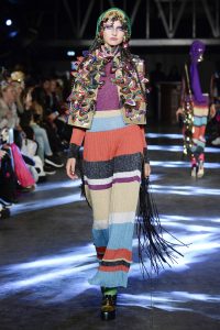 fashion week, spring summer 2016, paris, ready to wear, manish arora, indian fashion designer, india, kitsch, psychedelic, colorful, bohemian, gypsy, disco, hippie, quirky, drama, embellished, fun, happy, sequins, embroidery, tassels, prints, wearable fashion, eye catching, exclusively.com, vogue, runway, pumpernickel pixie