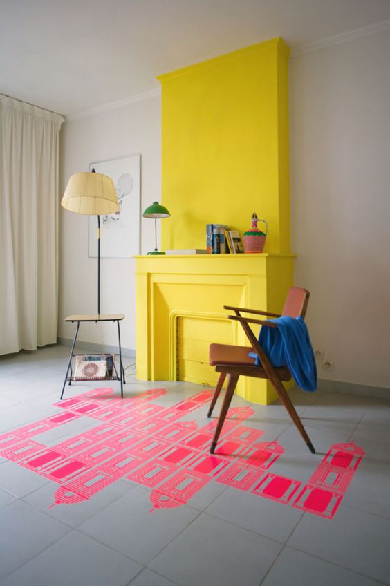 interior decoration, interior decor, decor ideas, room ideas, work space ideas, creative room, creative work space, creative decor, interior design, creative interiors, bright room, colorful room, room re decoration, creative decoration, room inspiration, work space inspiration, floating desk, chalkboard wall, chalkboard room, bright wall, yellow wall, storage cabinet, storage solutions, multi purpose cabinet, curtains, chair, rug, cushions, fur rug, fur cushion, yellow pink blue color scheme, room accessories, jyo, pumpernickel pixie