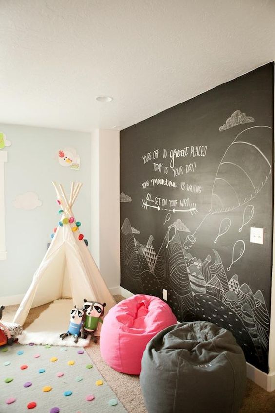 interior decoration, interior decor, decor ideas, room ideas, work space ideas, creative room, creative work space, creative decor, interior design, creative interiors, bright room, colorful room, room re decoration, creative decoration, room inspiration, work space inspiration, floating desk, chalkboard wall, chalkboard room, bright wall, yellow wall, storage cabinet, storage solutions, multi purpose cabinet, curtains, chair, rug, cushions, fur rug, fur cushion, yellow pink blue color scheme, room accessories, jyo, pumpernickel pixie